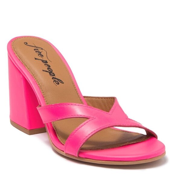 Free People Shoes - NEW  Free People Charlie Neon Pink V-Heel Sandals
